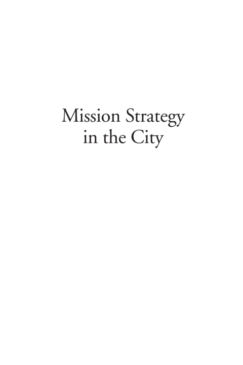 Cover image for book Mission Strategy in the City