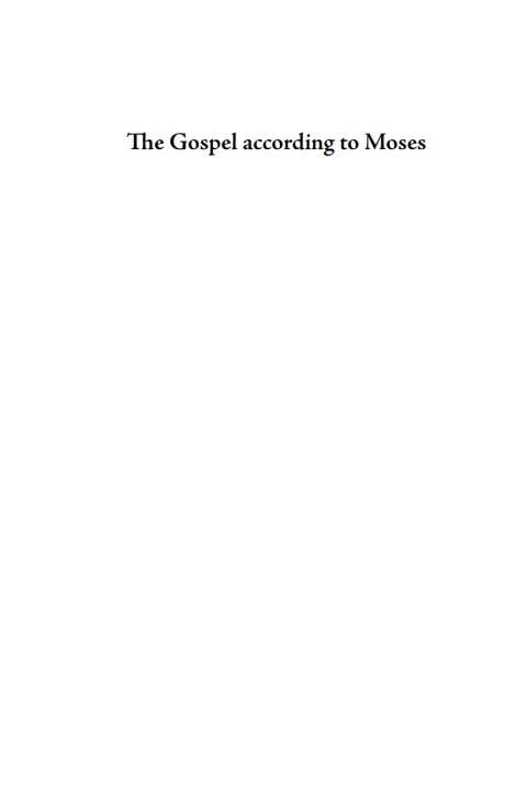 Cover image for book The Gospel according to Moses