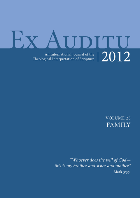 Cover image for book Ex Auditu - Volume 28