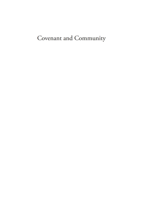 Cover image for book Covenant and Community
