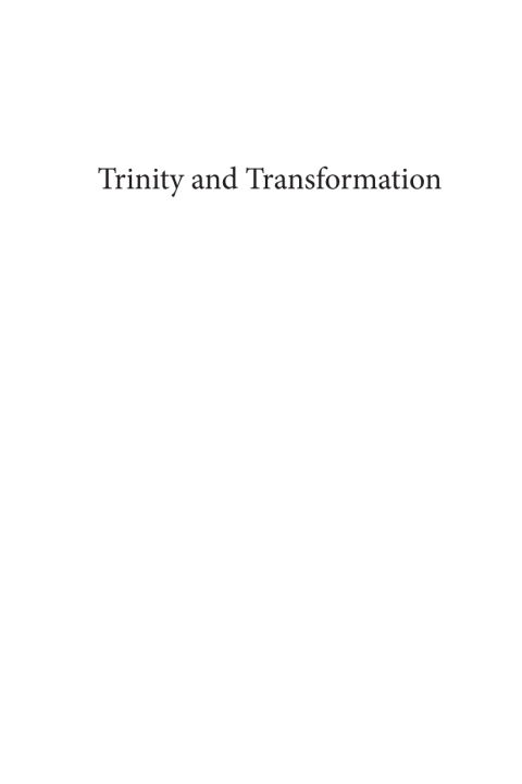 Cover image for book Trinity and Transformation
