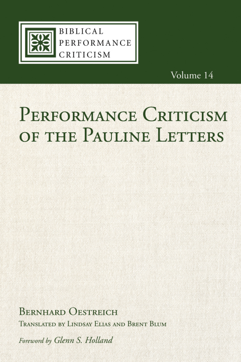 Cover image for book Performance Criticism of the Pauline Letters