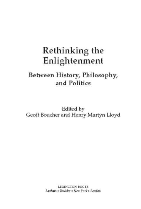 Cover image for book Rethinking the Enlightenment