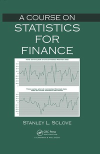 Cover image: A Course on Statistics for Finance 1st edition 9781439892541