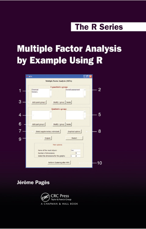 Cover image for book Multiple Factor Analysis by Example Using R
