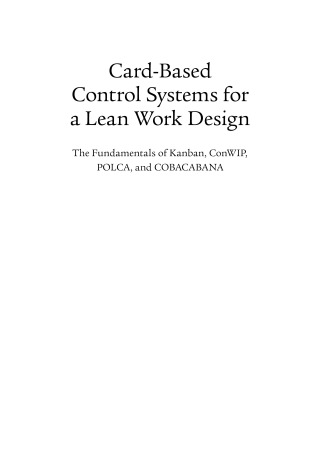 Card-Based Control Systems for a Lean Work Design