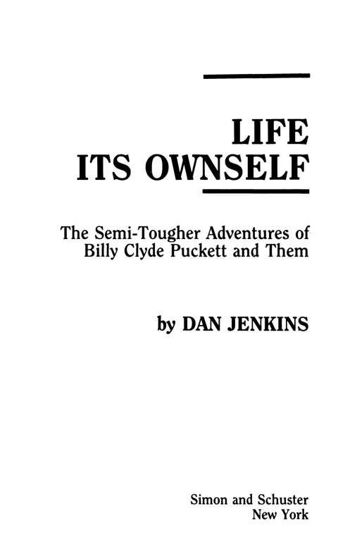 Cover image for book LIFE ITS OWN SELF
