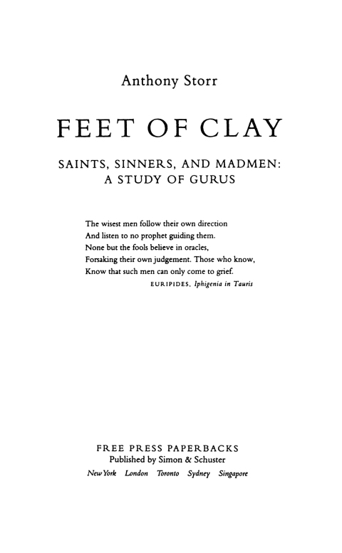 Cover image for book Feet Of Clay