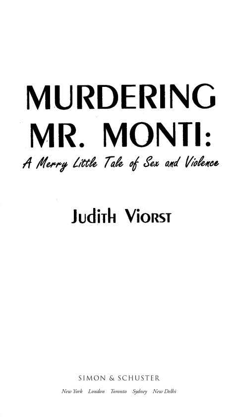 Cover image for book Murdering Mr. Monti