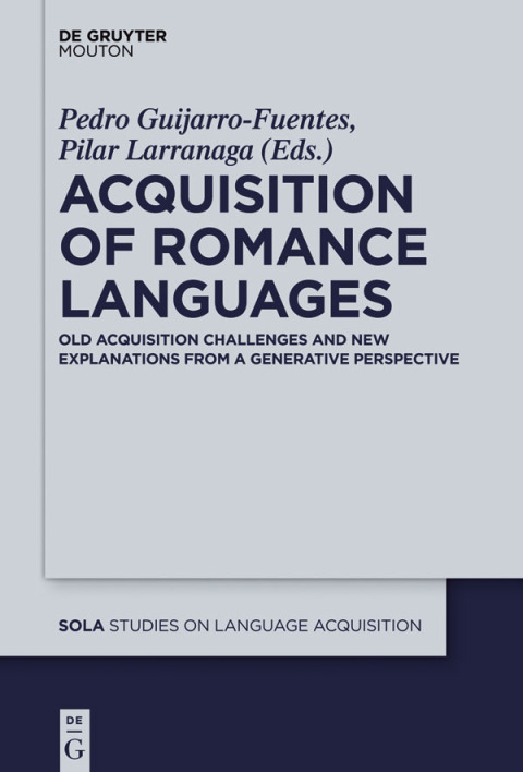 Cover image for book Acquisition of Romance Languages