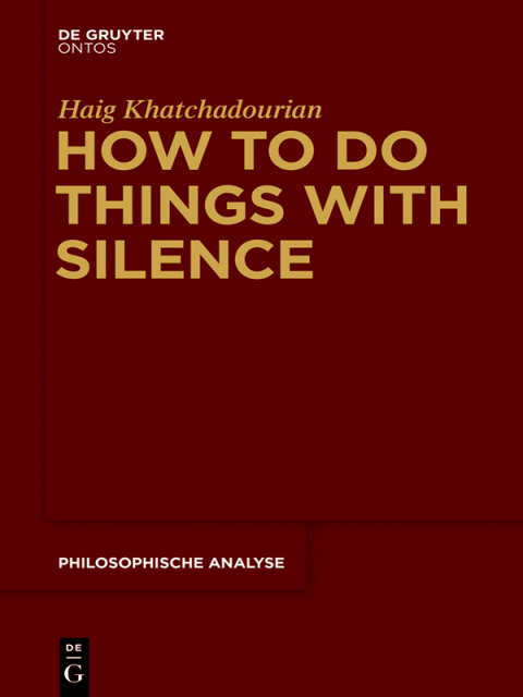 Cover image for book How to Do Things with Silence