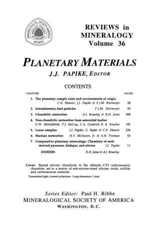 Planetary Materials