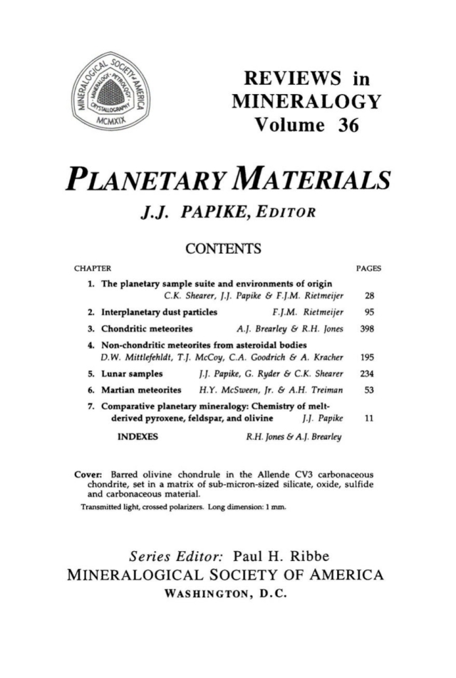 Planetary Materials
