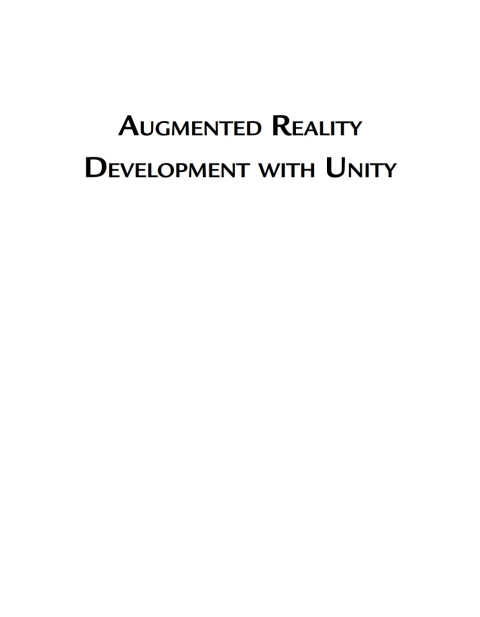 Cover image for book Augmented Reality Development with Unity
