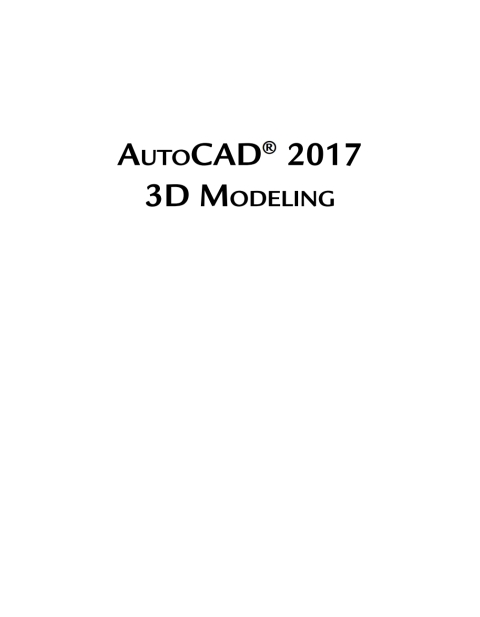 Cover image for book AutoCAD 2017 3D Modeling