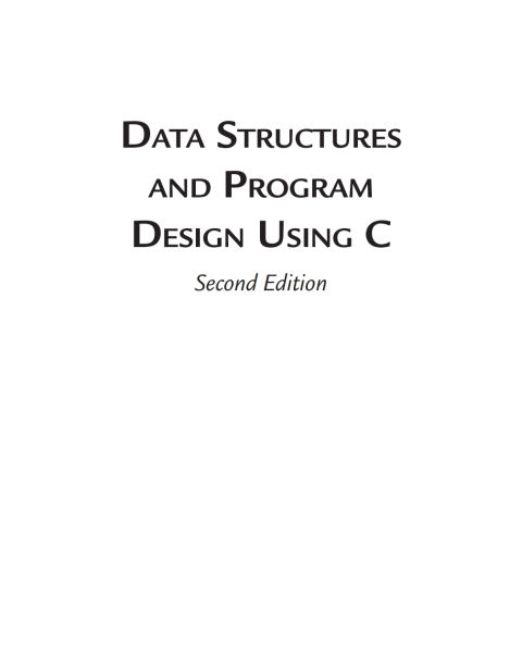 Cover image for book Data Structures and Program Design Using C