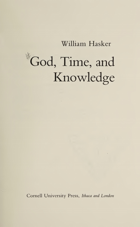 Cover image for book God, Time, and Knowledge