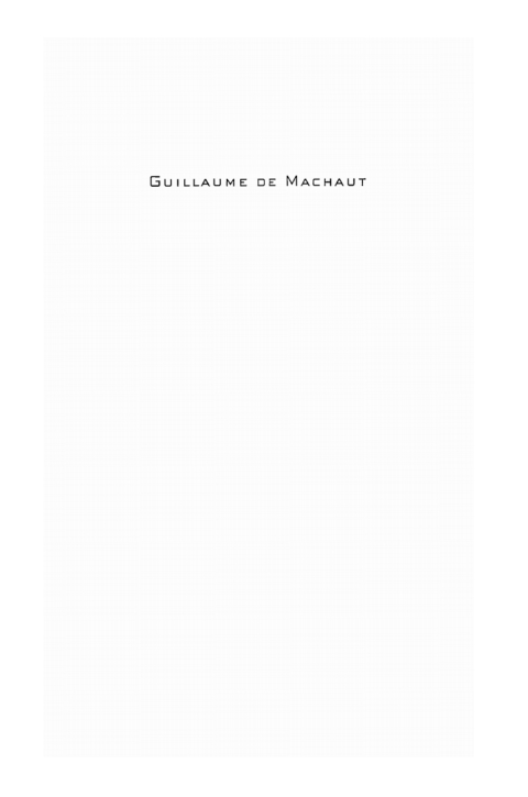 Cover image for book Guillaume de Machaut