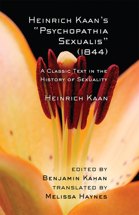 Cover image for book Heinrich Kaan's "Psychopathia Sexualis" (1844)