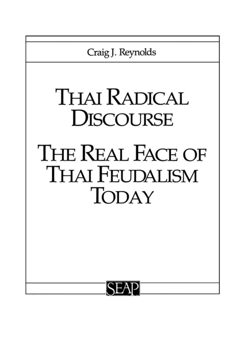 Cover image for book Thai Radical Discourse