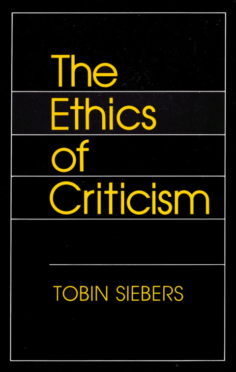 Cover image for book The Ethics of Criticism