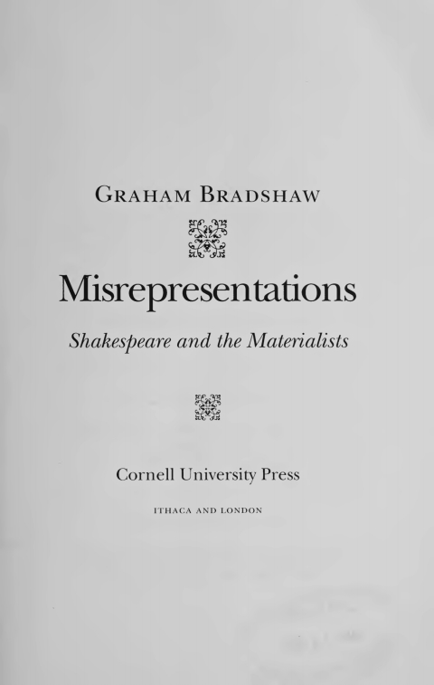 Cover image for book Misrepresentations