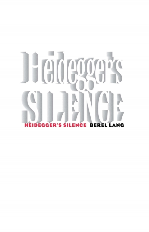 Cover image for book Heidegger's Silence