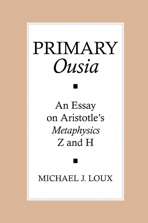 Cover image for book Primary "Ousia"