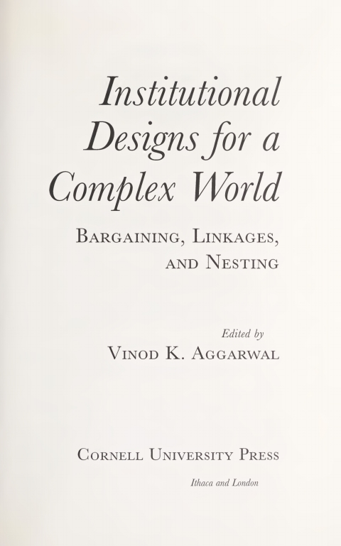 Cover image for book Institutional Designs for a Complex World