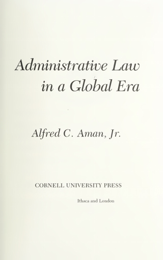 Administrative Law in a Global Era
