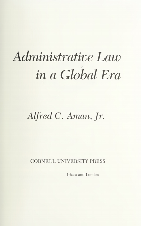 Cover image for book Administrative Law in a Global Era