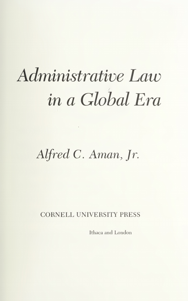 Administrative Law in a Global Era