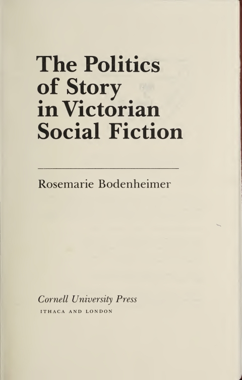 Cover image for book The Politics of Story in Victorian Social Fiction