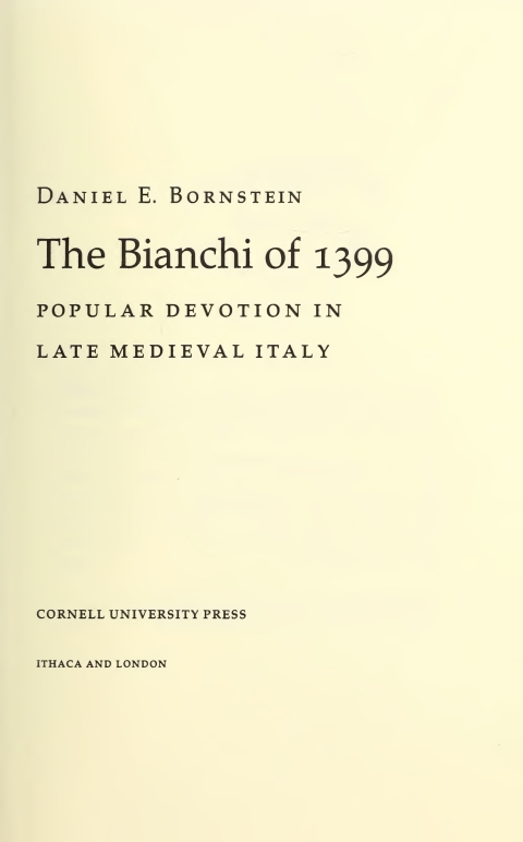 Cover image for book The Bianchi of 1399