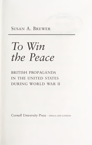 To Win the Peace