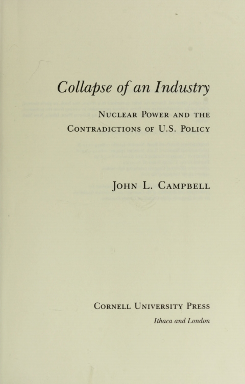 Cover image for book Collapse of an Industry