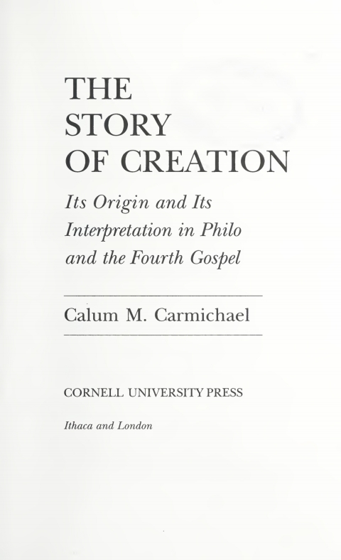 Cover image for book The Story of Creation