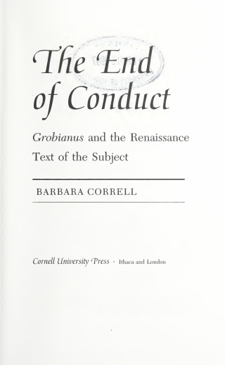 The End of Conduct