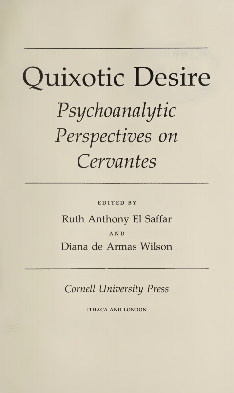 Cover image for book Quixotic Desire