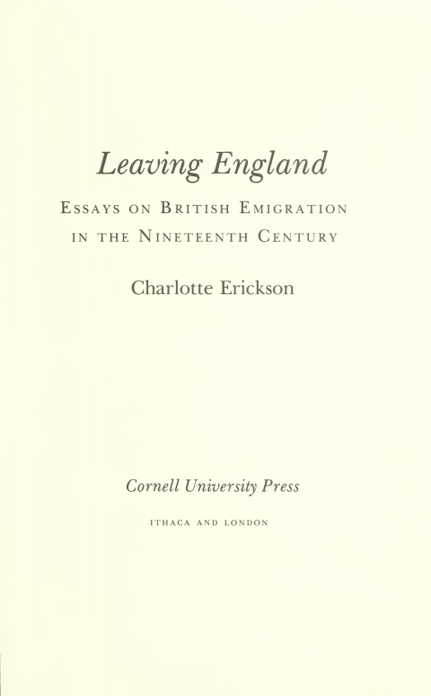 Cover image for book Leaving England