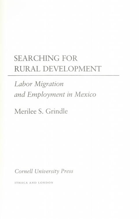 Cover image for book Searching for Rural Development