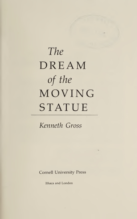 Cover image for book The Dream of the Moving Statue