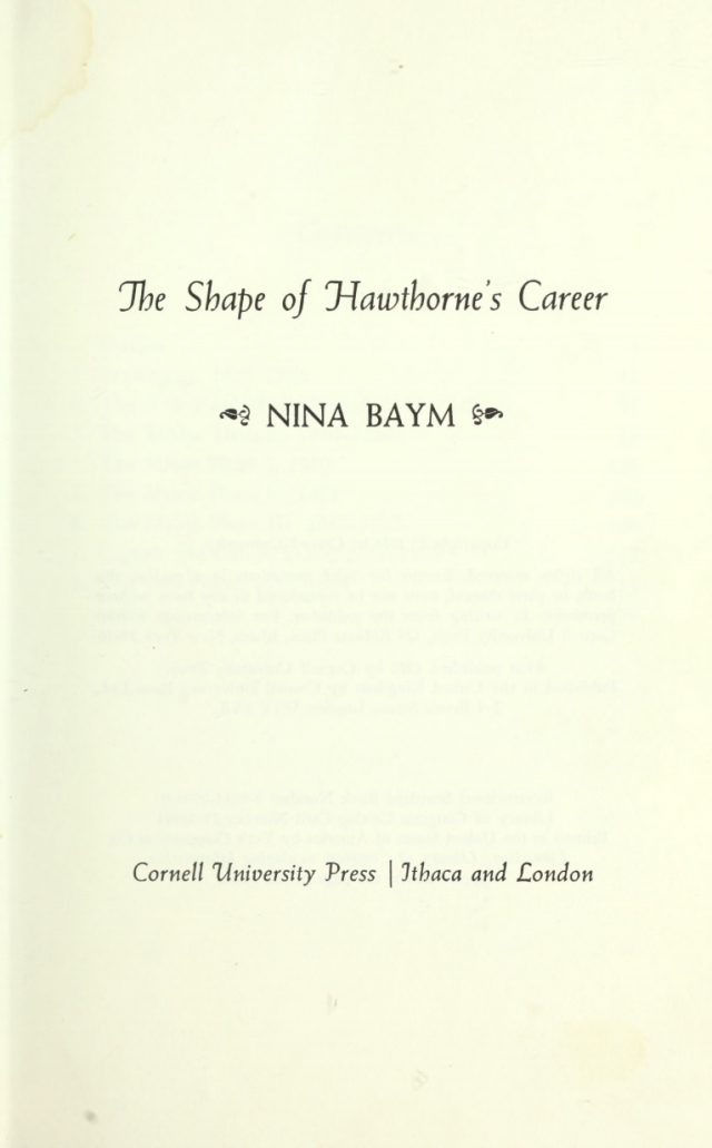 The Shape of Hawthorne's Career