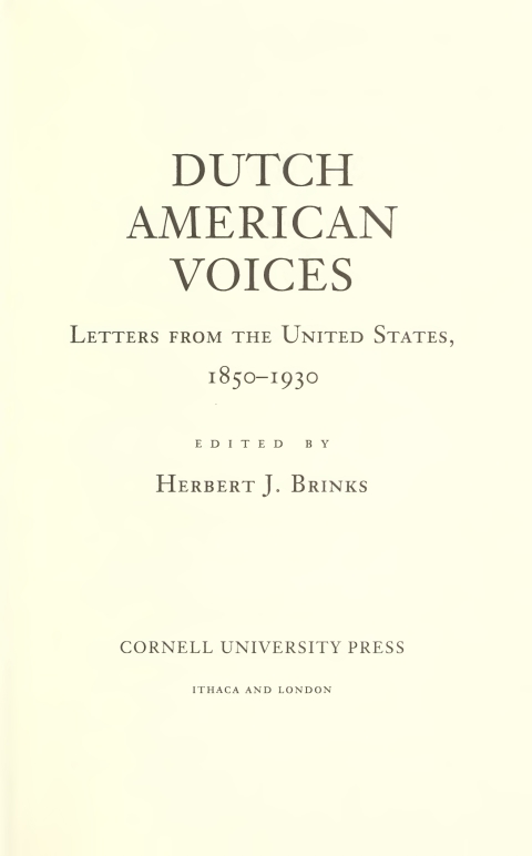 Cover image for book Dutch American Voices