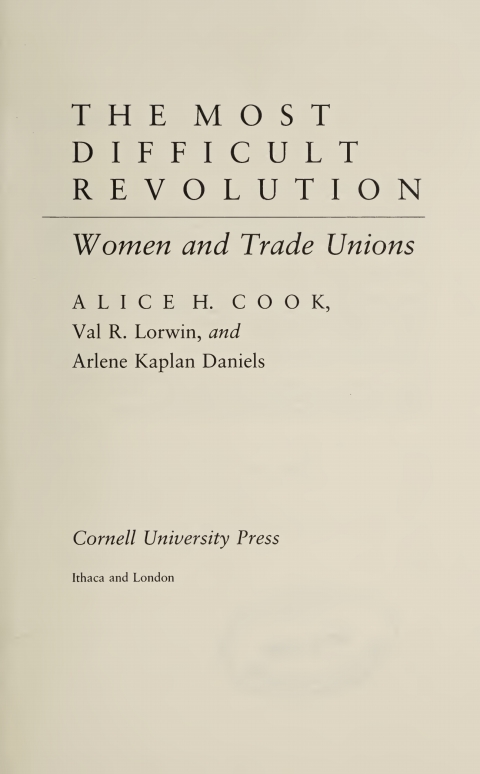 Cover image for book The Most Difficult Revolution