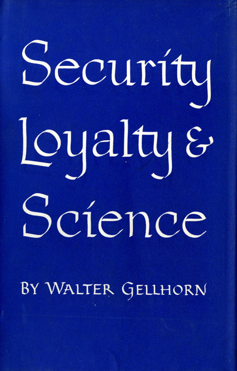 Cover image for book Security, Loyalty, and Science
