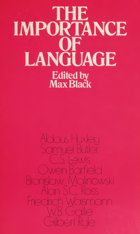 Cover image for book The Importance of Language