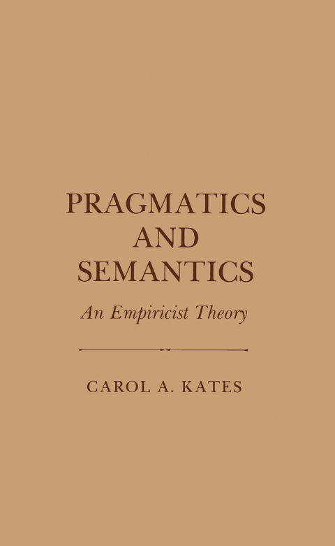 Cover image for book Pragmatics and Semantics