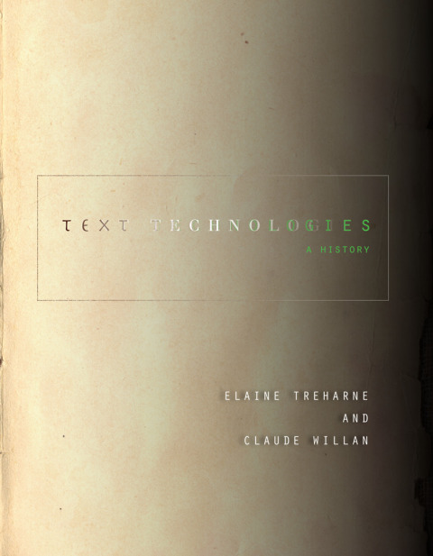 Cover image for book Text Technologies
