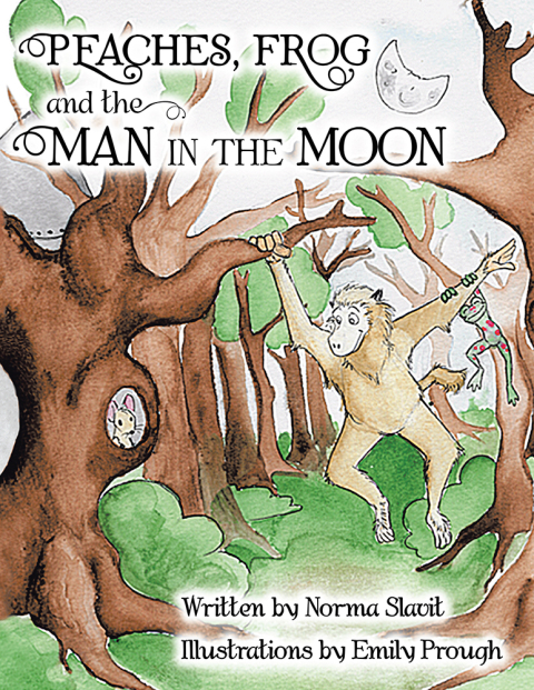Cover image for book Peaches, Frog and the Man in the Moon